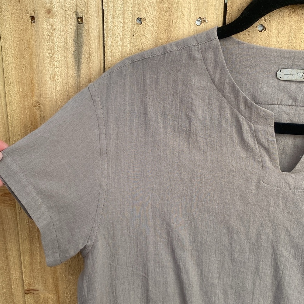 Eyn Vas Tea Shirt Ashen Grey Unisex Small Slow Fashion Japanese Cotton Industria - Picture 5 of 6